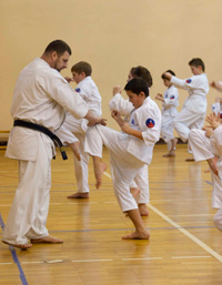 Egzamin na stopnie szkoleniowe kyu w Białostockim Klubie Oyama Karate